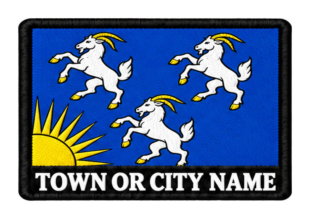Merionethshire personalised county patch artwork preview, 90 x 60mm