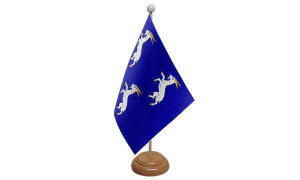 Flagmania Merionethshire Wooden Table Flags (9"x6") (12 Pack) 9x6in wooden hand flags, 9x6 inch, pack of 12, no bases