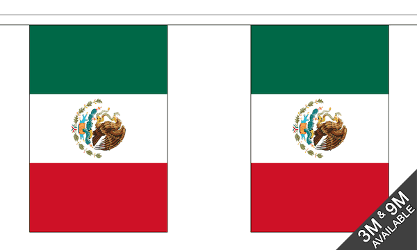 Flagmania Mexico Bunting, 9 metre bunting