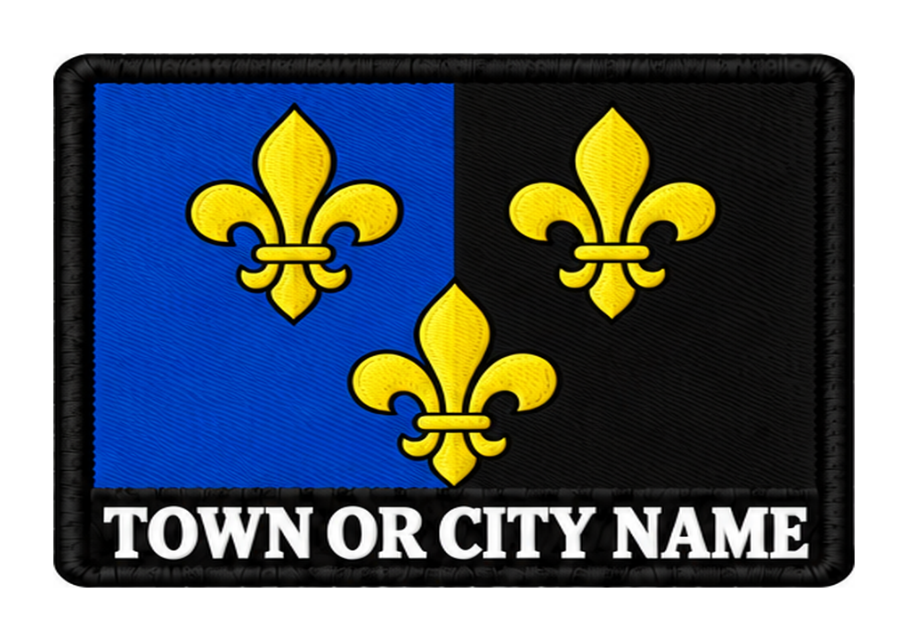 Monmouthshire personalised county patch artwork preview, 90 x 60mm
