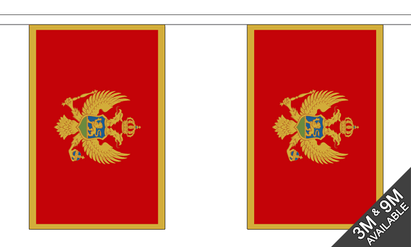 Flagmania Montenegro Bunting, 9 metre bunting