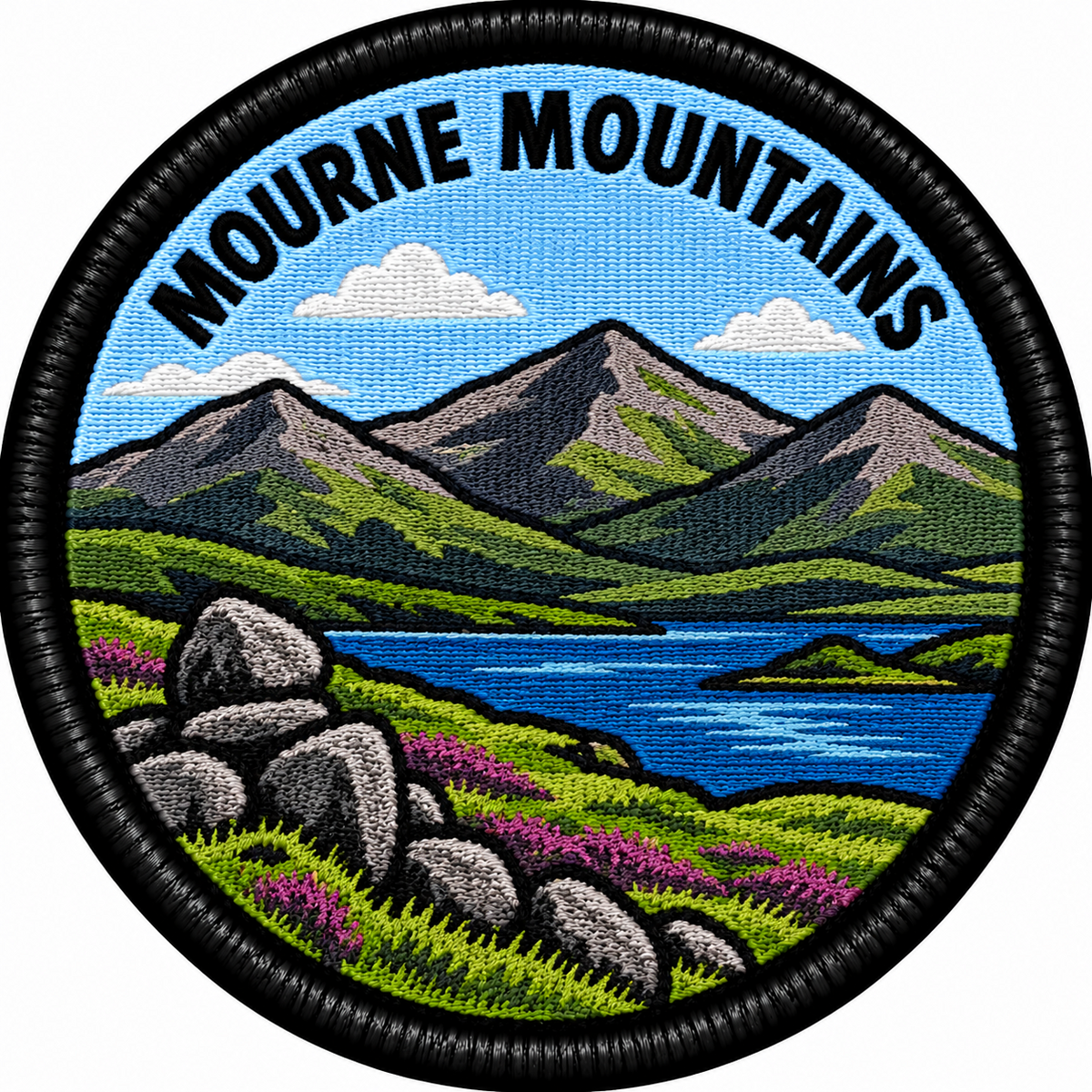 Mourne Mountains 80mm Embroidered Patch