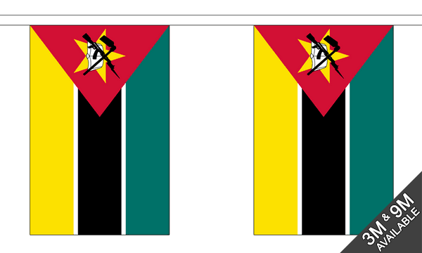Mozambique 3 metre bunting, 10 flags - Flagmania