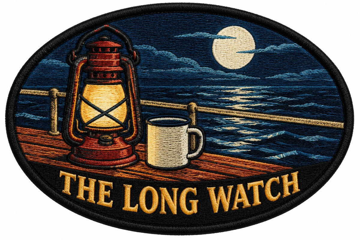 The Long Watch embroidered patch design preview - 110mm
