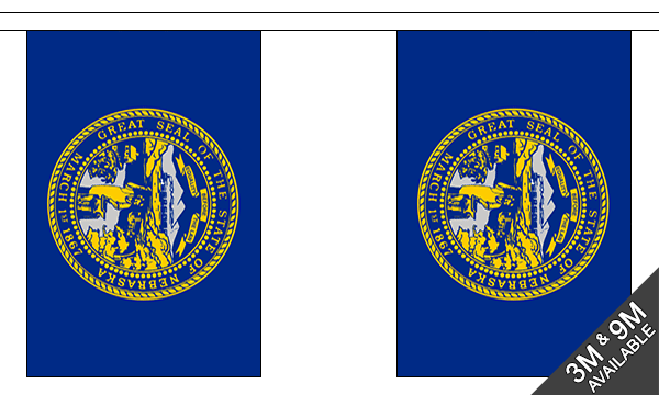 Flagmania Nebraska Bunting, 9 metre bunting