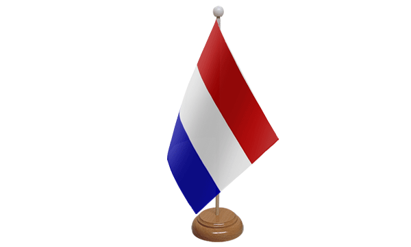 Flagmania Netherlands wooden hand flags, 9x6 inch, pack of 12, no bases