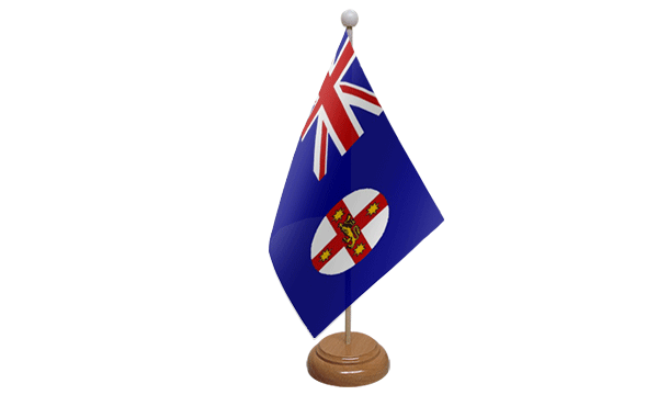 Flagmania New South Wales wooden hand flags, 9x6 inch, pack of 12, no bases