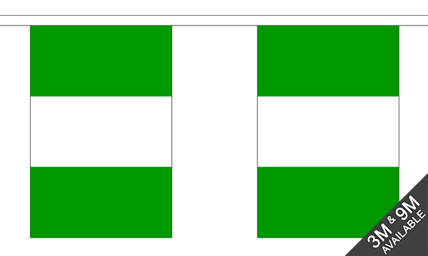 Flagmania Nigeria Bunting, 9 metre bunting