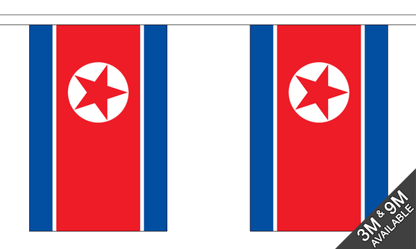 Flagmania Korea North Bunting, 9 metre bunting