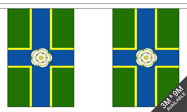 North Riding of Yorkshire 3 metre bunting, 10 flags - Flagmania