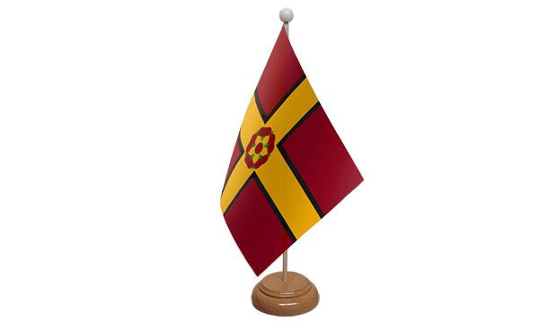 Flagmania Northamptonshire (New) wooden hand flags, 9x6 inch, pack of 12, no bases