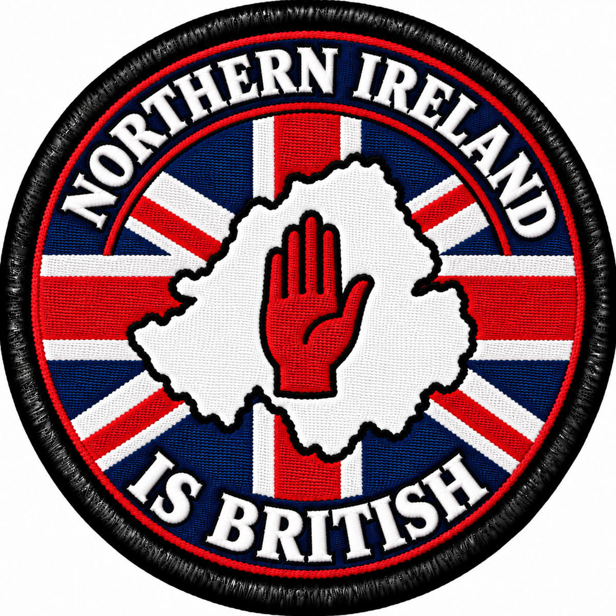 Northern Ireland Is British 80mm Embroidered Patch