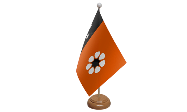 Flagmania Northern Territory wooden hand flags, 9x6 inch, pack of 12, no bases