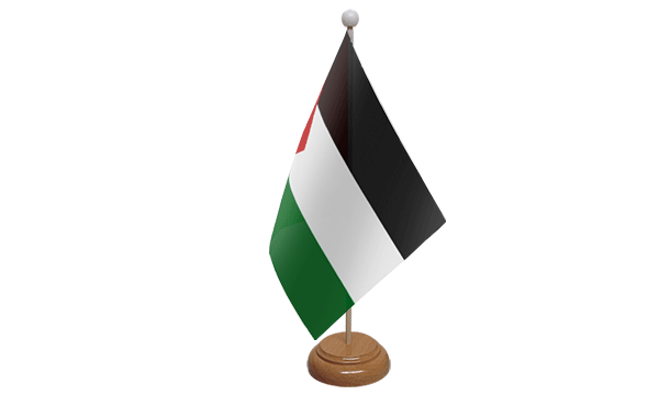Flagmania Palestine wooden hand flags, 9x6 inch, pack of 12, no bases