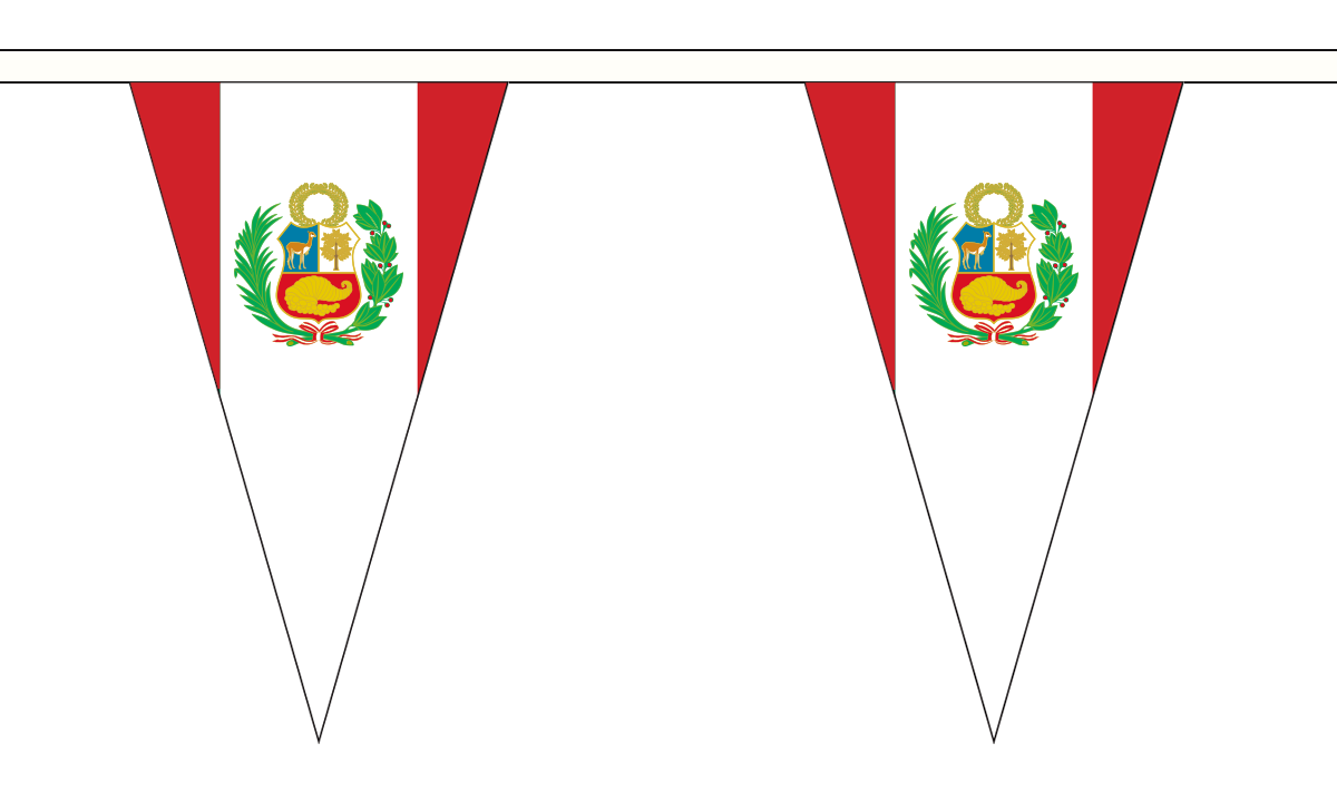 Flagmania Peru Crest Triangle Bunting 20 metre bunting