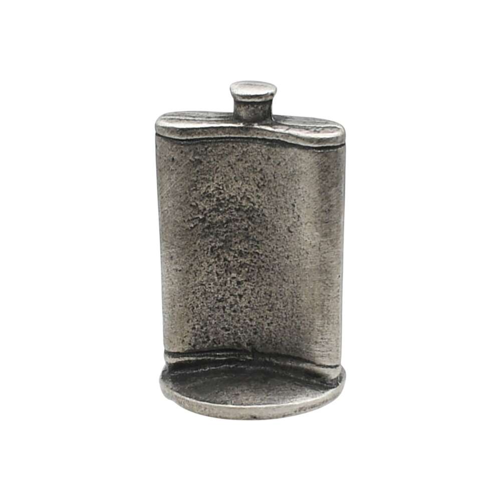 English made pewter whisky hip flask ornament rear view