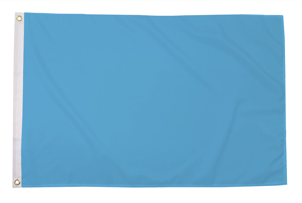 Flagmania Plain Sky Blue 3ft x 2ft Polyester Flag on white background