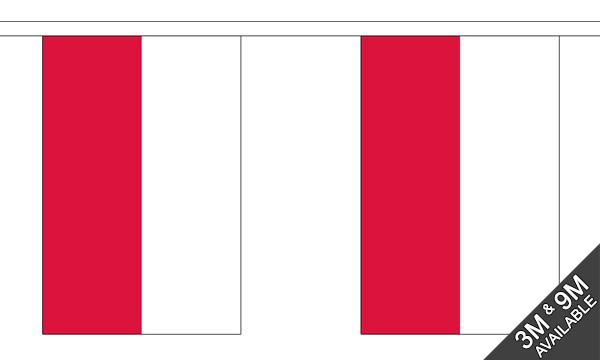 Poland 3 metre bunting, 10 flags - Flagmania