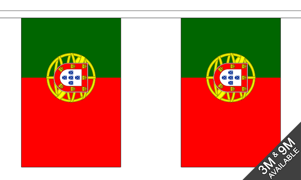 Flagmania Portugal Bunting, 9 metre bunting