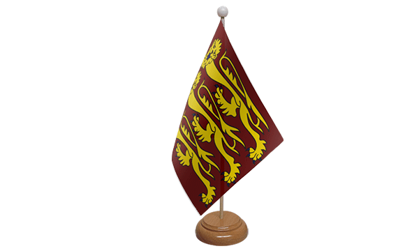 Flagmania Richard The Lionheart wooden hand flags, 9x6 inch, pack of 12, no bases