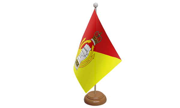 Flagmania Royal Armoured Corps wooden hand flags, 9x6 inch, pack of 12, no bases