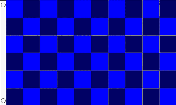 Flagmania Royal Blue and Navy Blue Check 5ft x 3ft Polyester Flag