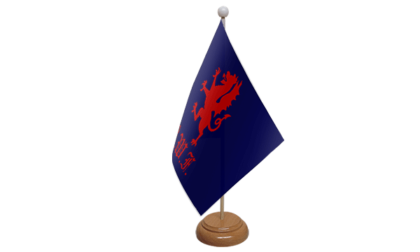 Flagmania Royal Welch Fusiliers wooden hand flags, 9x6 inch, pack of 12, no bases