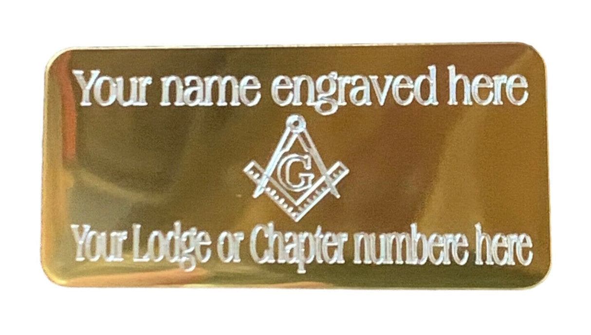 (MP10) 50 mm x 25 mm Personalised Masonic Case Plate