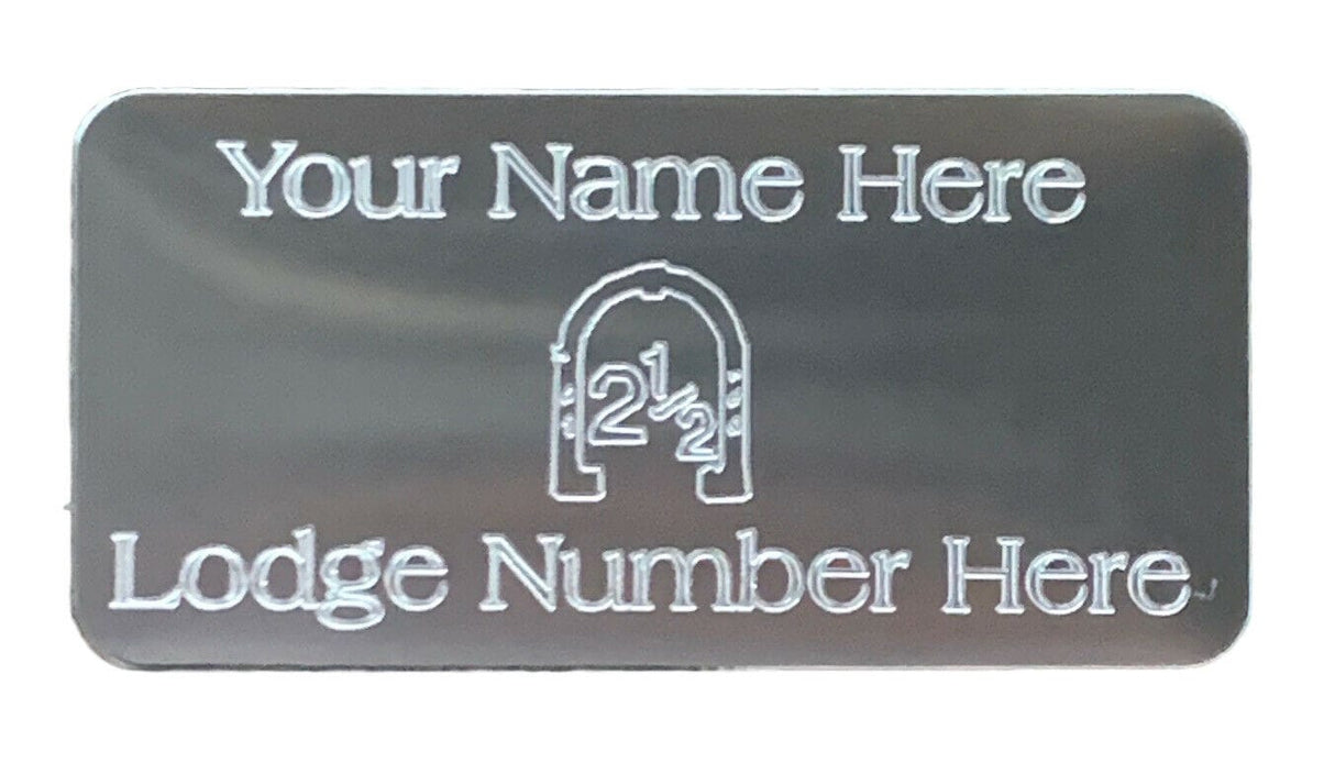 (MP46) Orange Lodge Order 50 mm x 25 mm Personalised Silver Case Plate