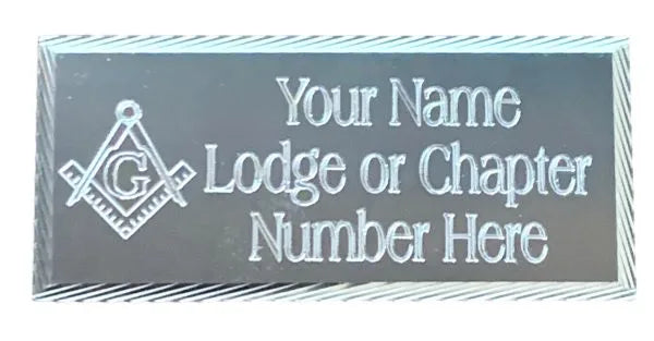 (MP09) 50 mm x 25 mm Personalised Masonic Case Plate With G