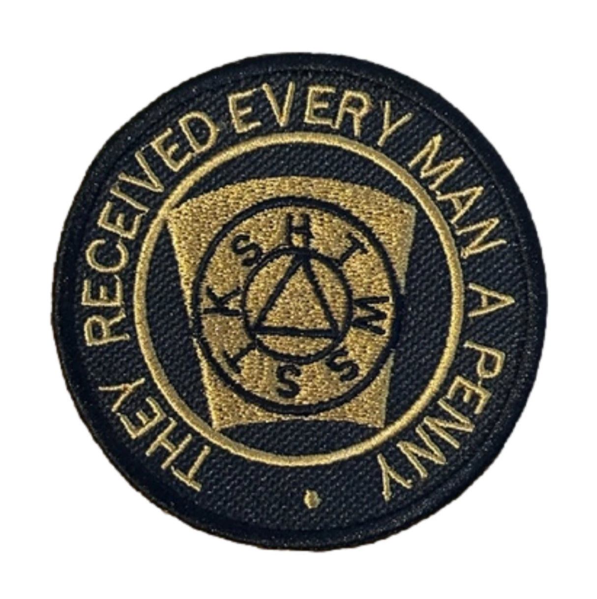 Mark Degree Penny Freemasonry Embroidered Sew / Iron on Patch 80mm x 80mm