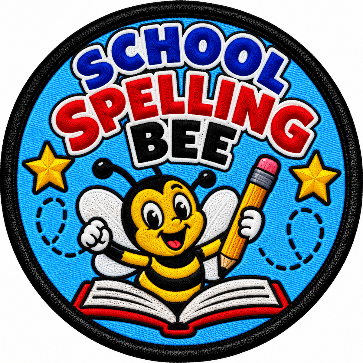 School Spelling Bee 80mm embroidered patch