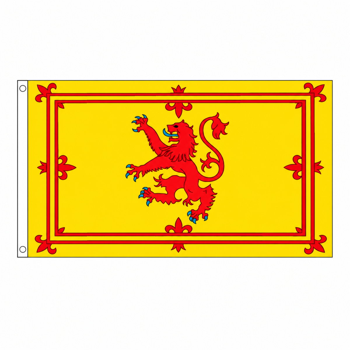Scotland Lion Flag centred on square white background