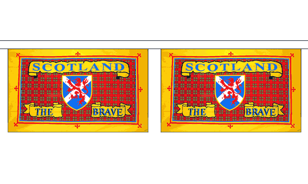 Flagmania Scotland The Brave Horizontal Bunting, 9 metre bunting