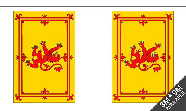 Scotland Lion 3 metre bunting, 10 flags - Flagmania