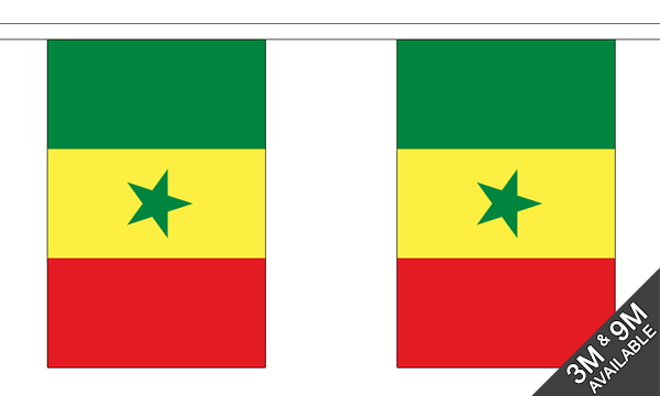 Senegal 3 metre bunting, 10 flags - Flagmania