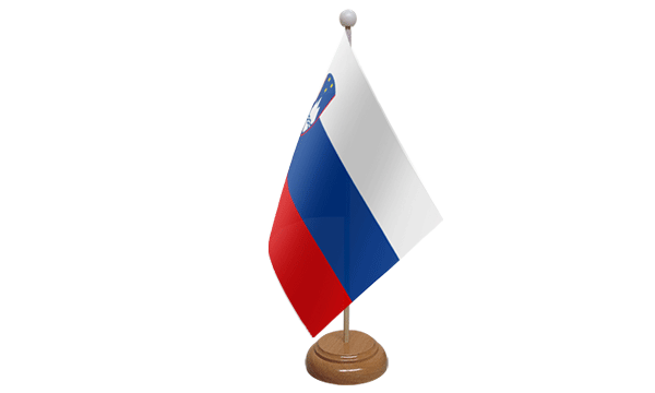 Flagmania Slovenia wooden hand flags, 9x6 inch, pack of 12, no bases