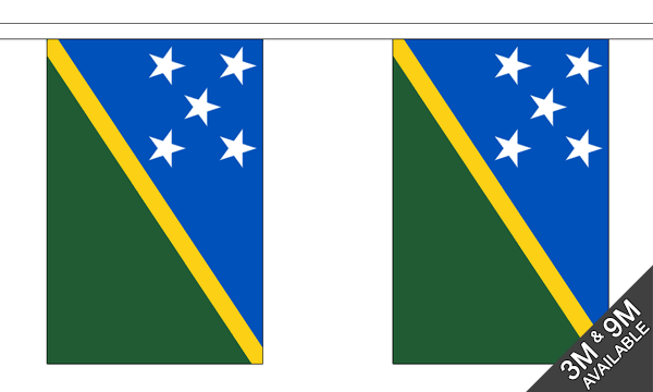 Flagmania Solomon Islands Bunting, 9 metre bunting