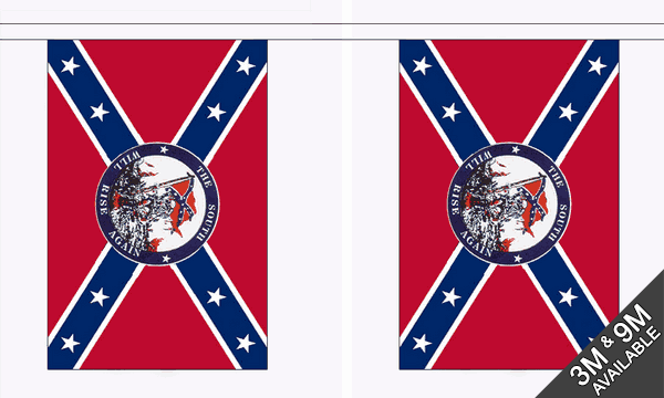 The South Will Rise 3 metre bunting, 10 flags - Flagmania