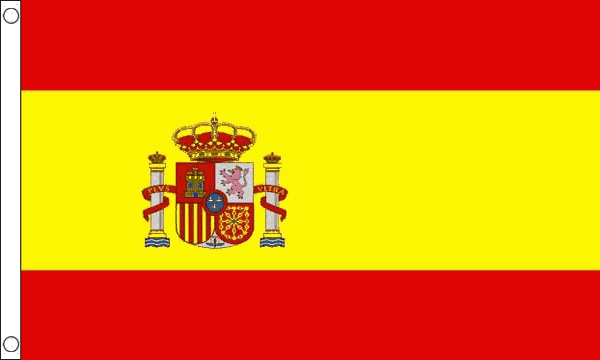 Flagmania Spain Crest NYLON 5ft x 3ft Nylon Flag