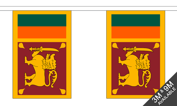 Sri Lanka 3 metre bunting, 10 flags - Flagmania