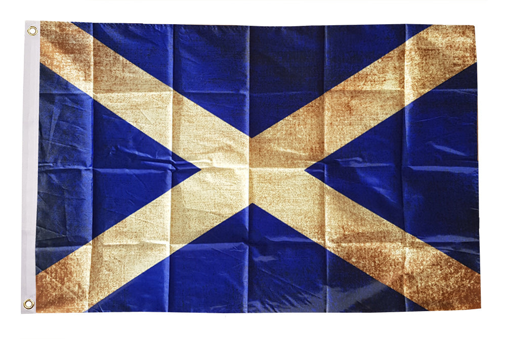 Flagmania St Andrews Grunge 5ft x 3ft Polyester Flag