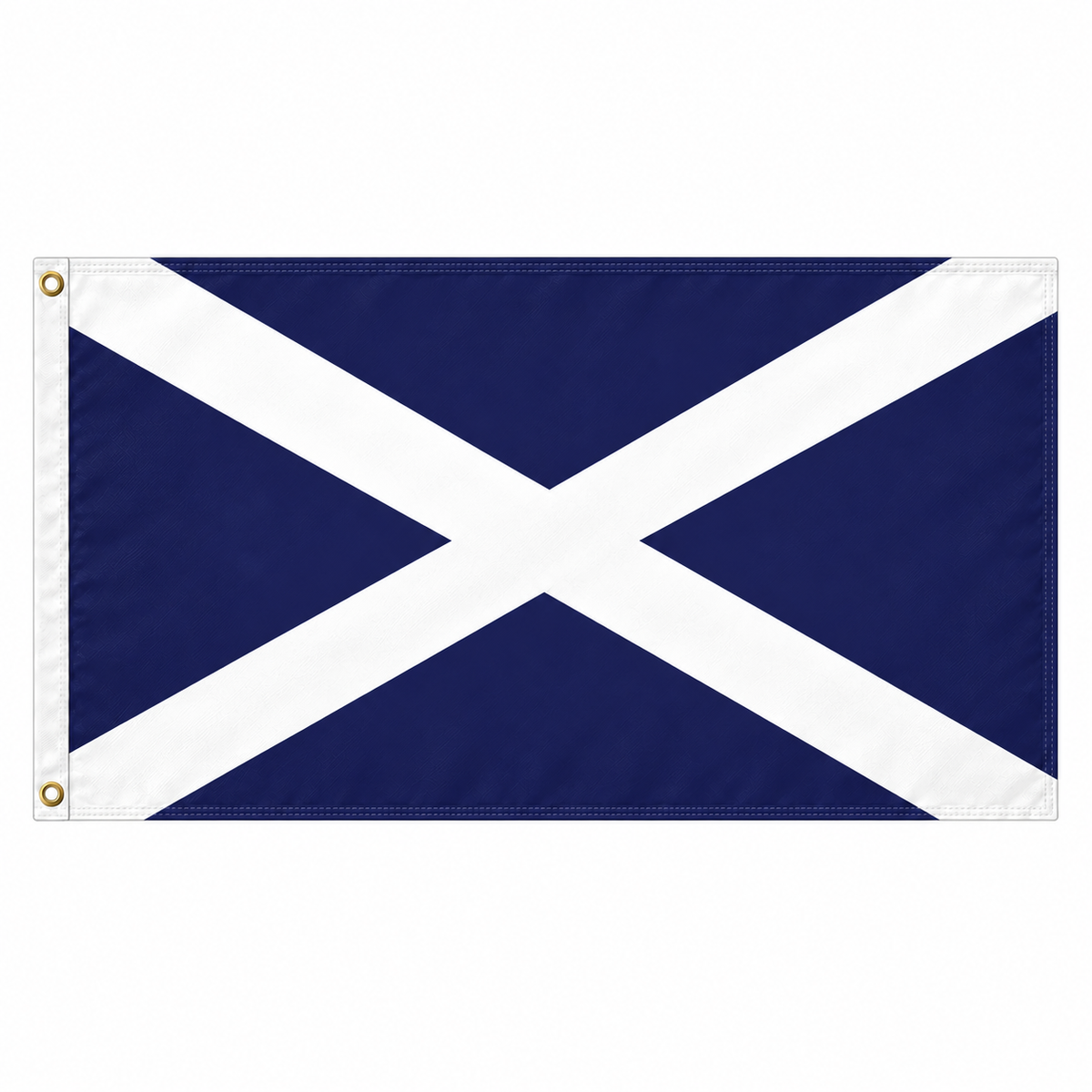St Andrews Scotland flag with white saltire on navy blue, 5ft x 3ft
