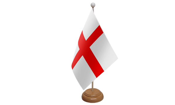 Flagmania St George (England) wooden hand flags, 9x6 inch, pack of 12, no bases