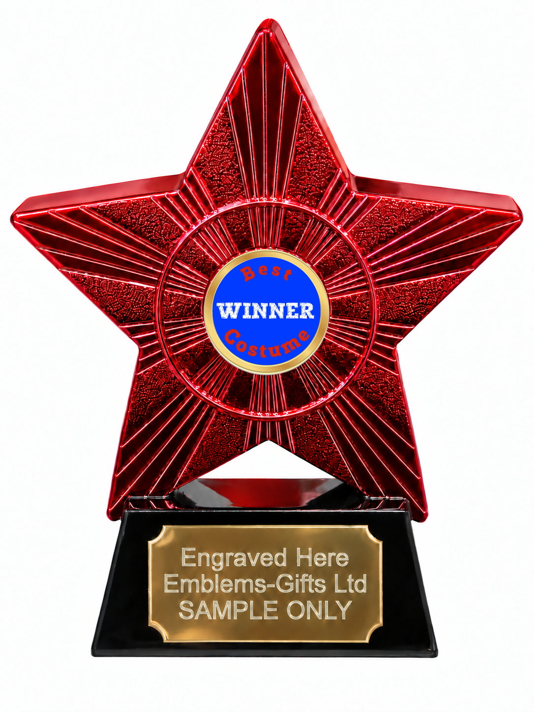 Red Superstar Best Costume Winner Resin Trophy 140 x 125mm (A10)