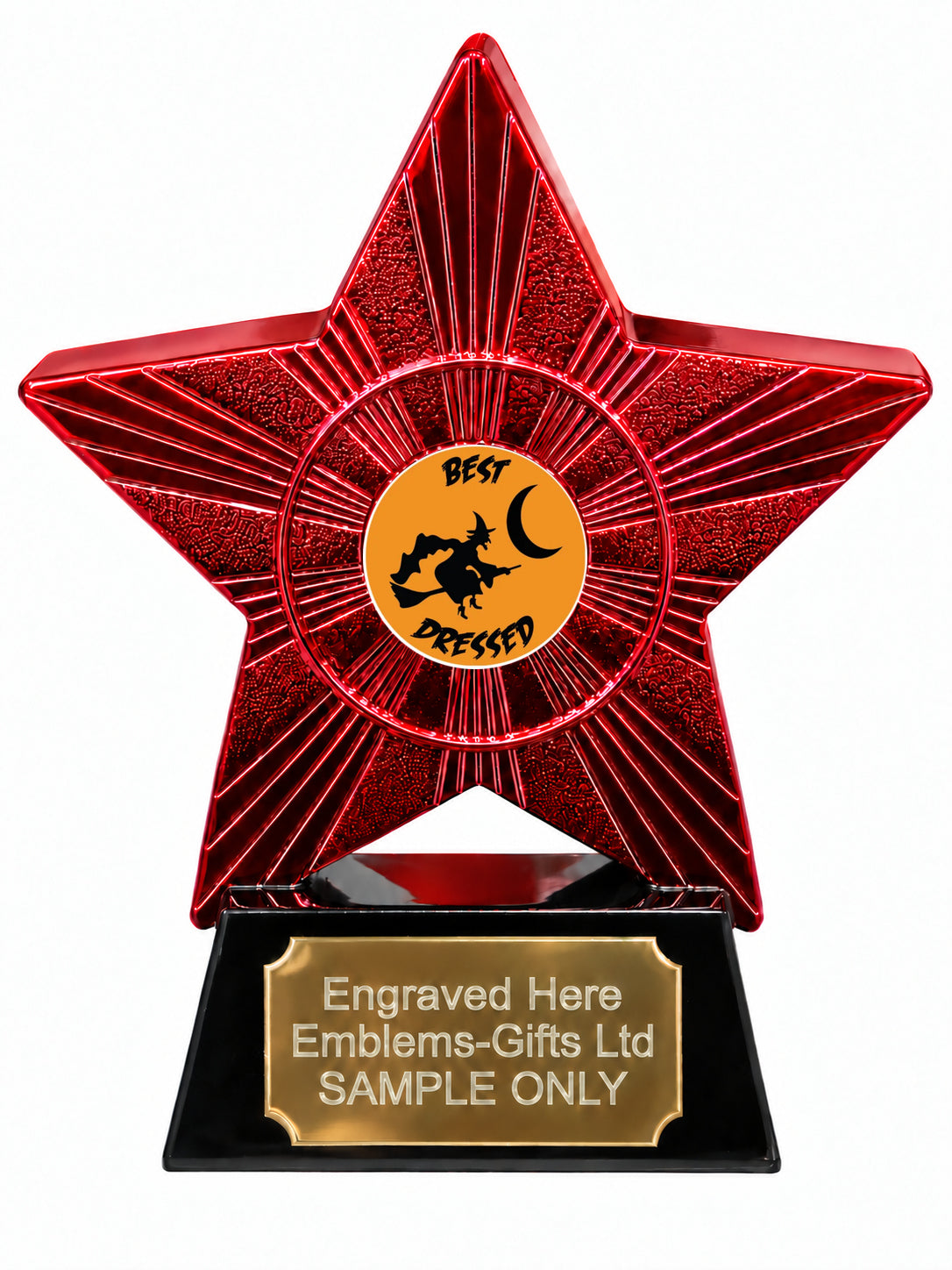 Red Superstar Halloween Best Dressed Resin Trophy 140 x 125mm (A14)