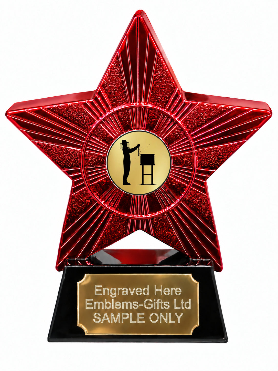 Red Superstar Beekeeping Resin Trophy 140 x 125mm (A16)