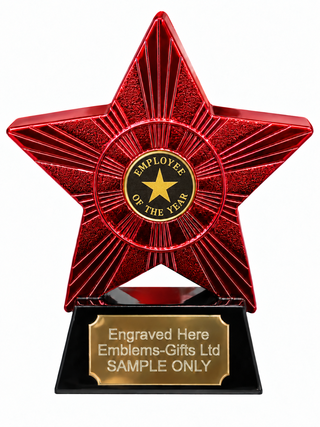 Red Superstar Employee of the Year Resin Trophy 140 x 125mm (A2)