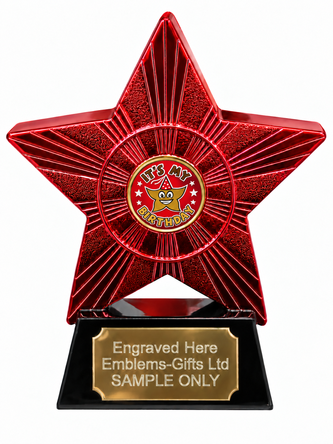 Red Superstar Its My Birthday Resin Trophy 140 x 125mm (A2)