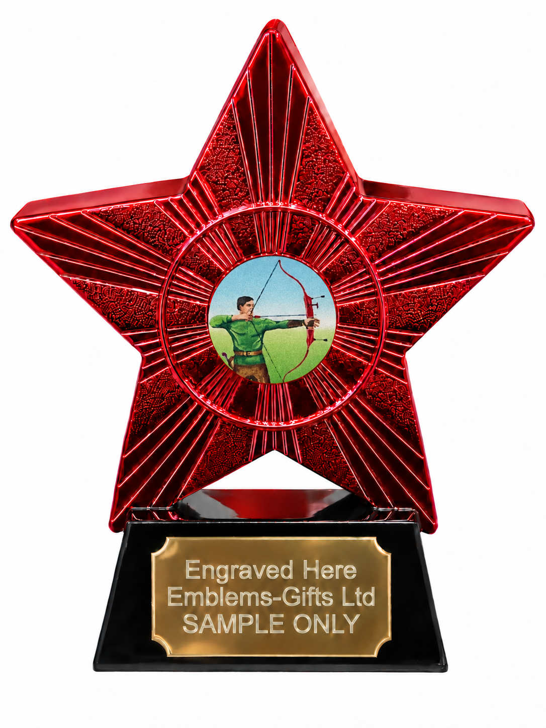 Red Superstar Archer Resin Trophy 140 x 125mm (A3)